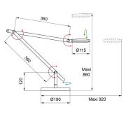 Cosmos svart LED-skrivebordslampe