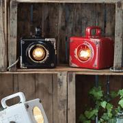 Lorenzo vintage bordlampe i svart