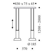 OLIGO Glance LED-pendellampe 2 lyskilder svart