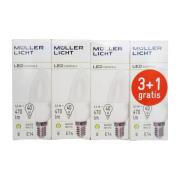 LED-mignon E14 5,5W 2 700 K sett 3+1 470lm matt