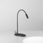 EGG DLS Zooom LED-bordlampe, fleksibel arm, svart
