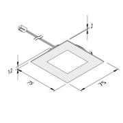 LED-møbelbelysning FAQ 68 rustfr stål 4W 3 000 K