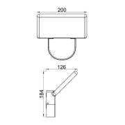 LED-vegglampe utendørs Alkes S, 20 cm bred