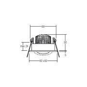 BRUMBERG downlight IP65 kantet stillbar titan