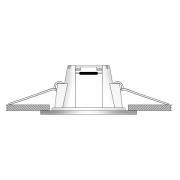 LED-downlight Holstein IP65, 116° stiv, stål