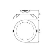 Innfelt LED-taklampe Acrux, Ø 24 cm, sølvmatt, CCT