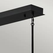 LED-hengelampe Styx, svart, 3 000 K 30,5 x 113 cm