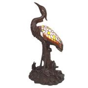 Bordlampe 5LL-6064 stork, Tiffany-stil