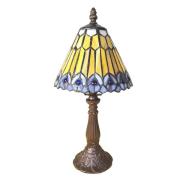 Bordlampe 5LL-6110 i Tiffany-stil, brun