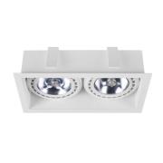 Innbyggingsdownlight Mod II, 2 lyskilder, hvit