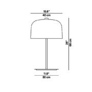 Luceplan Zile bordlampe svart matt, høyde 66 cm