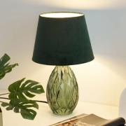 Pauleen Crystal Velvet bordlampe med glassfot