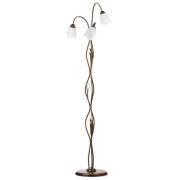 Gulvlampe Sonia Florentiner, 3 lyskilder bronse