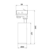 LED-skinnespot Lucea 3-fase 10W svart