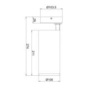 LED-takstrahler Lucea, justerbar, 30 W hvit