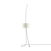 Gulvlampe Totora med beige bomullsskjerm