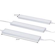 Prios Ashtonis LED-benkbelysning, sett med 3 stk, 20 cm