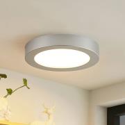 Prios LED-taklampe Edwina, sølv, 23 cm, sett med 3 stk