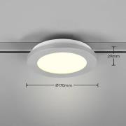 LED-taklampe Camillus DUOline, Ø 17 cm, titan