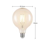 LED-filament E27 6W 2 700 K G125 globe klar 3 stk