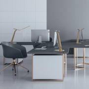 Aluminor SIGMA LED-skrivebordslampe CCT gull