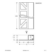 EVN APFL5 fliseprofil side 200cmx3,3cm hvit