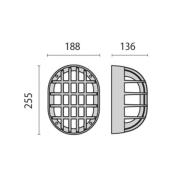 LED-vegglampe Eko+19/G metallisk antrasitt 3 000 K