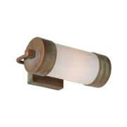 Silindar 3389 utendørs vegglampe, messing/opal
