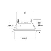 BRUMBERG Cover-Up-S modul IP44 kantet hvit