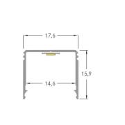 BRUMBERG One LED utenpåliggende profil, aluminium, høy, 3 meter