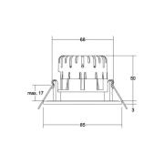 BRUMBERG BB20 IP65 innfelt RC driver kantet nikkel