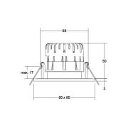 BRUMBERG BB21 IP65 innfelt RC driver kantet nikkel