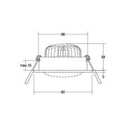 BRUMBERG BB35 LED-downlight ikke dimbar svart