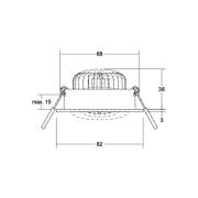 BRUMBERG BB33 downlight RC driver kantet hvit