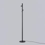 Helestra Coni LED-gulvlampe 2 spoter 160cm svart