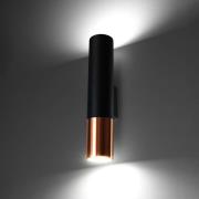 Euluna Thalassa vegglampe 2 lyskilder GU10 svart/kobber