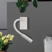 LED-leselampe Cio, bryter, flexarm, 930, hvit