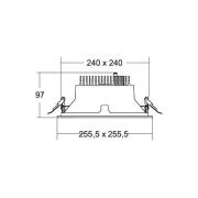 BRUMBERG Apollo Mega fasettert, kantet, DALI, 3500K, hvit