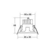 BRUMBERG Apollo Micro facettert, vinklet, DALI, 3500 K, hvit