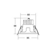 BRUMBERG Apollo Micro, glatt, rund, DALI, 3000 K, hvit