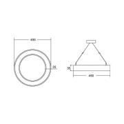 BRUMBERG Biro Circle Ring 3.5 direkte Ø 45 cm DALI CCT sølv