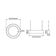 BRUMBERG Biro Circle Ring10 direkte 45cm på/av svart 3000K