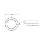 BRUMBERG Biro Circle Ring, Ø 45 cm, DALI, sølv, 4000 K