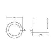 BRUMBERG Biro Circle Ring10 direkte Ø 60 cm DALI hvit 830