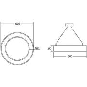 BRUMBERG Biro Circle Ring5 direkte Ø 60 cm DALI hvit 840