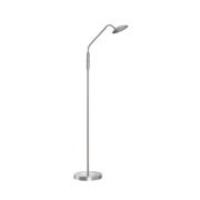 LED-gulvlampe Tallri, nikkelfarget, høyde 135 cm, CCT