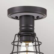 Mixon taklampe med metallbur, bronse