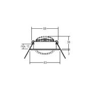 BRUMBERG LED innfelt spotlight BB09, RC, koblingsboks, hvit