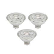 Prios LED-reflektor GU5.3 4.3W 345lm 36° klar 827 sett med 3 stk