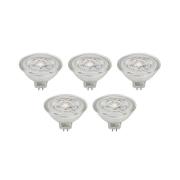 Prios LED-reflektor GU5.3 4.9W 500lm 36° klar 830 sett med 5 stk